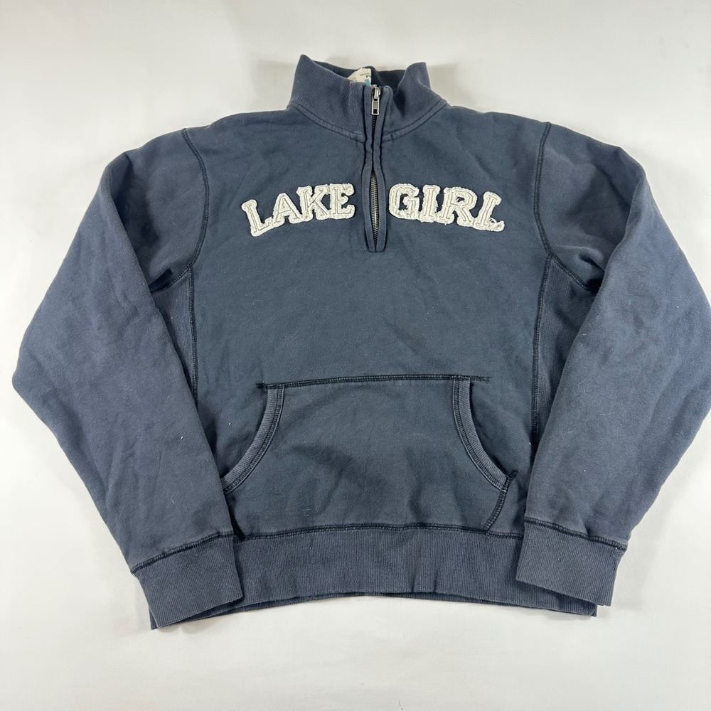 Blue 84‎ Lake Girl Quarter Zip Pullover Sweatshirt Blue M